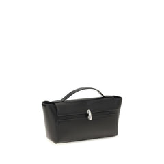 Savette Black Calf Leather Bos Taurus Shoulder Bag