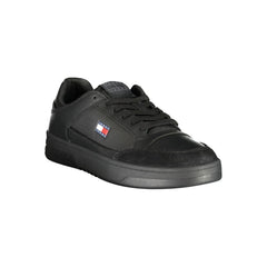 Tommy Hilfiger Black Polyurethane Men's Sneaker
