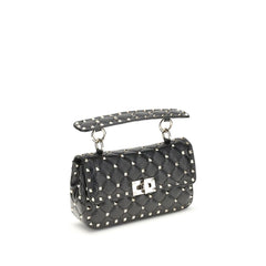 Valentino Garavani Black Calf Leather Bos Taurus Handbag