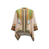 La Double J Multicolor Silk Pattern Shirt