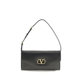 Valentino Garavani Black Calf Leather Bos Taurus Shoulder Bag