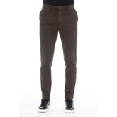 Peserico Brown Cotton Men Pants