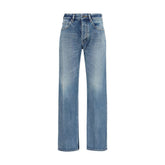 Balenciaga Blue Cotton Straight-Leg Jeans