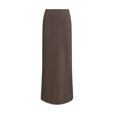 Loulou De Saison Brown Silk Long Skirt
