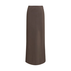 Loulou De Saison Brown Silk Long Skirt
