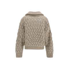 Brunello Cucinelli Beige Wool Oves Aries Cardigan