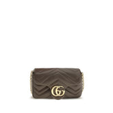 Gucci Brown Calf Leather Bos Taurus Shoulder Bag