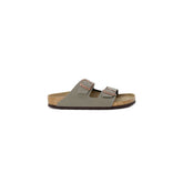 Birkenstock Gray Leather Flat Sandals
