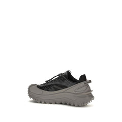 Moncler Gray Calf Leather Bos Taurus Athletic Sneakers
