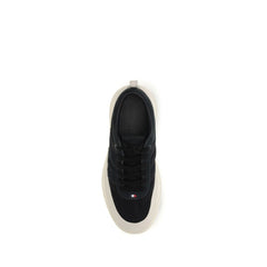 Moncler Black Calf Leather Bos Taurus Athletic Sneakers