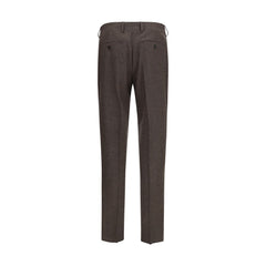 Lardini Brown Viscose Dress Pants