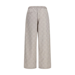 Off-White Beige Cotton Casual Pants