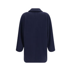 Max Mara Blue Wool Oves Aries Full-Length Jacket