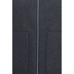 Lardini Gray Wool Oves Aries Sleeveless Jacket