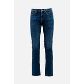 Gas Blue Cotton Straight-Leg Jeans