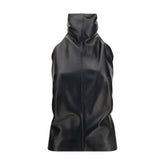 Khaite Black Lamb Ovis Aries Aries Sleeveles T-Shirt