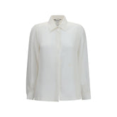 Max Mara White Silk Dress Shirt