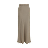 Max Mara Beige Silk Long Skirt