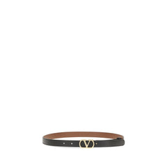Valentino Garavani Black Calf Leather Bos Taurus Belt