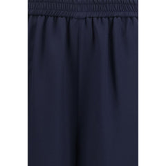 Max Mara Blue Silk Casual Pants