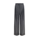 Valentino Garavani Gray Wool Oves Aries Pants