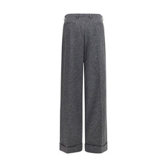 Valentino Garavani Gray Wool Oves Aries Pants