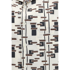Prada Beige Cotton Pattern Shirt