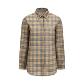 Burberry Beige Cotton Pattern Shirt