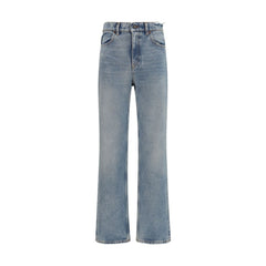 Golden Goose Blue Cotton Straight-Leg Jeans