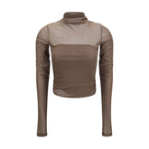Lemaire Brown Polyamide Pattern Shirt