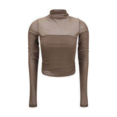 Lemaire Brown Polyamide Pattern Shirt