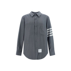 Thom Browne Gray Wool Oves Aries Dress Shirt
