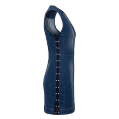 Trussardi Jeans Blue Cotton Women Dress