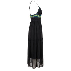 Trussardi Jeans Black Cotton Women Dress