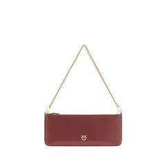 PINKO Bordeaux Calf Leather Bos Taurus Wallet