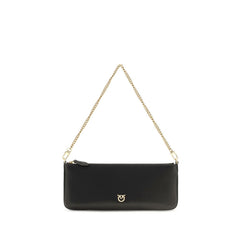 PINKO Black Calf Leather Bos Taurus Wallet