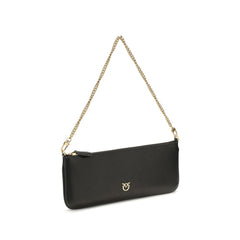 PINKO Black Calf Leather Bos Taurus Wallet