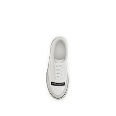 Dolce & Gabbana White Cotton Low Top Sneakers