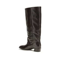 P.A.R.O.S.H. Brown Calf Leather Bos Taurus Flat Boots