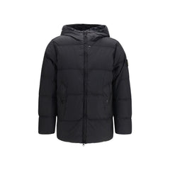Stone Island Black Goose Down Full-Length Jacket