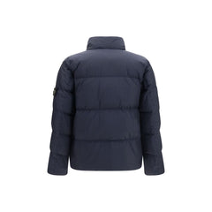 Stone Island Blue Polyamide Full-Length Jacket