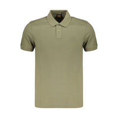 Hugo Boss Green Cotton Men's Polo Shirt