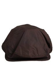 Dolce & Gabbana Men Brown Cotton Newsboy Capello Cabbie Hat