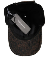 Dolce & Gabbana Men Brown Cotton Distressed Baseball Cap Hat