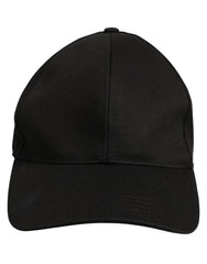 Dolce & Gabbana Men Black Cotton Baseball Capello 6 Panels Hat