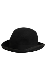 Dolce & Gabbana Men Black Rabbit Fur Felt Bowler Capello Hat