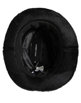 Dolce & Gabbana Men Black Classic Wide Brim Fedora Capello Hat