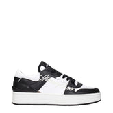 Jimmy Choo Black Leather Low Top Sneakers