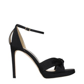 Jimmy Choo Black Satin Platform Sandals