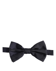 Dolce & Gabbana Men Dark Blue Silk Adjustable Neck Papillon Bow Tie